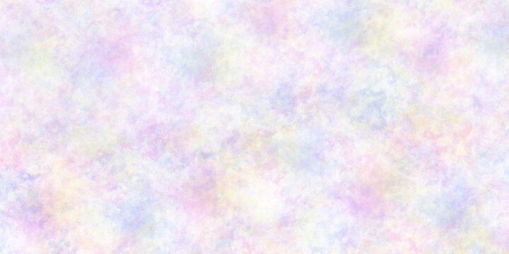 Soft pastel tie-dye pattern blending pinks, blue, and yellows in a dreamy texture. colorful watercolor background.Violet  Pink Yellow Blue multicolor background wallpaper.

