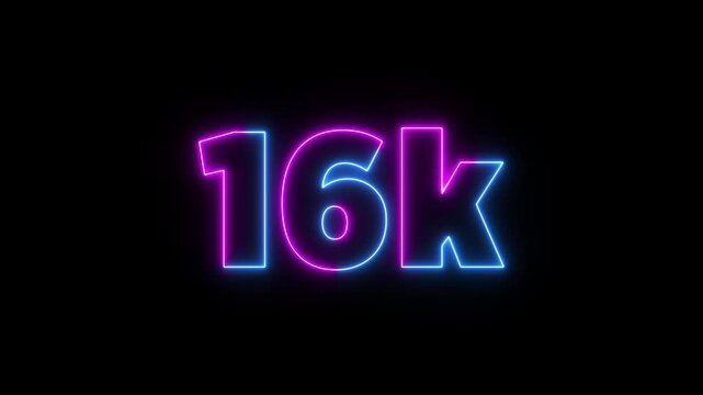 Neon blue 88k text glowing on a black background eighty eight thousand