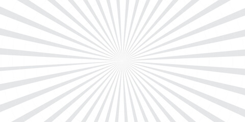 Ray sun light. Sunburst background. Radial circle line. Pattern starburst. Comic beam lines. Sun effect rays. Abstract firework. Concentration stripe. Cartoons lightning style. Vector illustration
