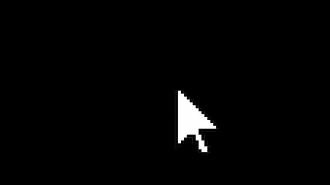 Pixelated Computer Mouse Cursor Pointer Animation Retro Style