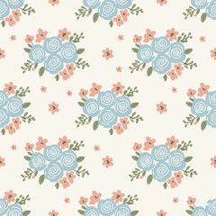 Vintage_Blue_Rose_Bouquet_Hand_Drawn_Floral_Pattern