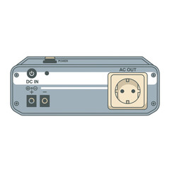 Fototapeta premium Solar Inverter Box Icon Converting DC to AC for Photovoltaic Systems