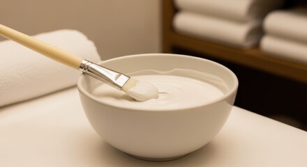 Spa Cream Mask with Brush for Skin Treatment