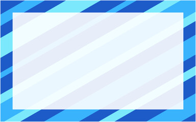 青色の斜めストライプと無地のコピースペースの背景