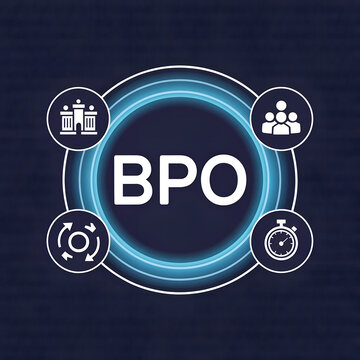BPO Business process outsourcing concept for cost reduction and reduce time. New BPO