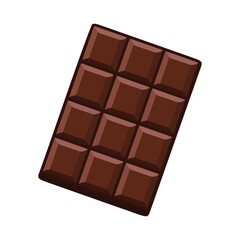 Fototapeta premium Tempting Chocolate Bar Isolated on White, Perfect for a Sweet Treat Indulgence