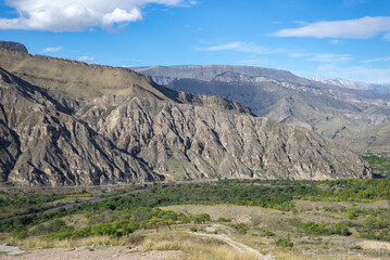 Fototapeta premium Morning in the foothills of Dagestan, Russia