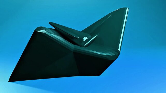 3D abstract animation with a blue background video 4k
