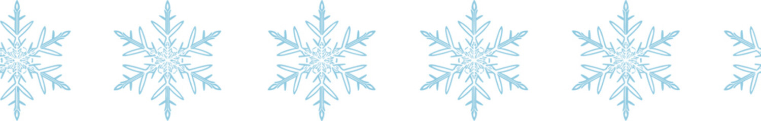 Blue snowflake vector set, detailed winter frost crystal icons collection, decorative icy snow symbols isolated on white background