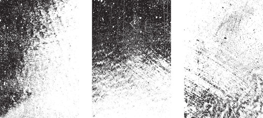 Fototapeta na wymiar Grunge overlay vector grainy letterpress textures. Imprint texture grungy set. Rolled ink pressed texture. Screen print clean overlay pattern .Fine dust pattern texture. Distressed mask overlay. 