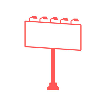 red blank billboard sign