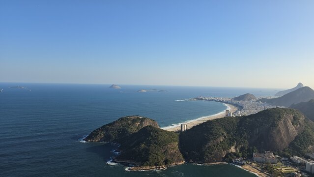 Copacabana Beach from the Mountains Above in Rio de Janeiro