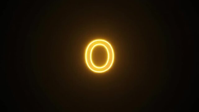 Glowing neon number 7 on dark background for promotional use