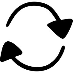 塗りつぶし一本線の手書き矢印のイラスト19（黒）