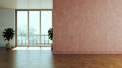 Obraz premium Large luxury modern bright interiors Living room mockup illustration 3D rendering Digitally Generated Image