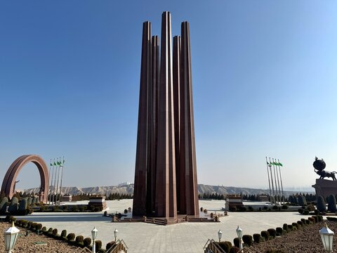 Halk Hakydasy Memorial Complex in Ashgabat, Turkmenistan, February 2025 