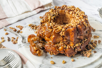 Sweet pull apart monkey bread with walnuts © Jeremy Pawlowski
