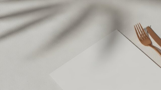 Soft shadow cast across a clean, minimalist paper surface with subtle textures