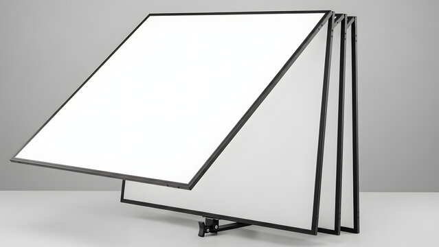 Professional Photography Light Diffuser Panel Kit with Stackable White Reflectors and Black Frames for Studio Lighting - Multi-Angle Portable Photo Reflector Set for Portrait and Product Photography