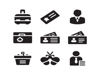 Stylish boarding pass silhouette with exciting travel theme © Saad