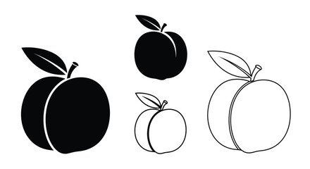 Apples in varying styles including a striking black silhouette © MALA