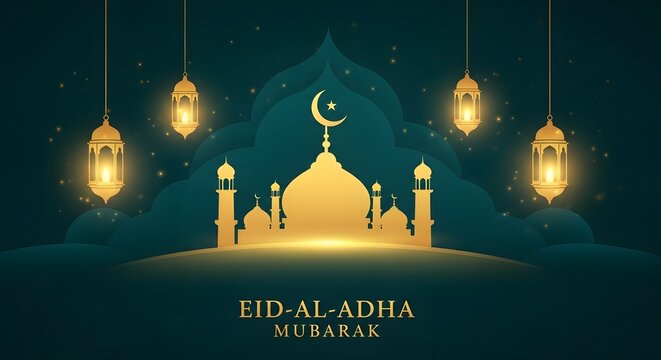 Eid al adha mubarak islamic celebration background