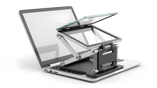 Adjustable Screen Magnifier for Laptop and Tablet with Folding Support Stand for Enhanced Visual Content and Reading - Multi-Angle Folding Bracket for Portable Devices and Second Screen Setup 