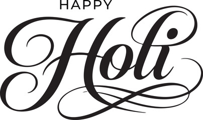 Happy holi typography lettering designs minimal festive calligraphy 