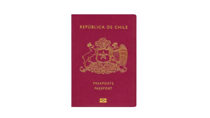 Chilean passport on transparent background
