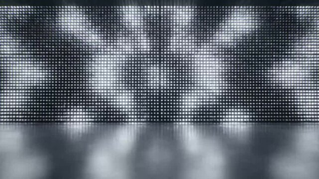 A dynamic abstract scene featuring technology, grid, motion, video, and light effects in a modern digital environment from a frontal viewpoint