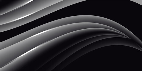 Abstract black luxury banner, abstract polygon elegant background vector for branding presentation