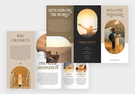 Travel Trifold Brochure Layout