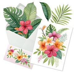 Seamless Pink Floral Pattern with Leaves and Blossoms for Wallpaper and Design