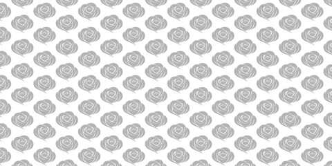 Seamless rose silhouette pattern. Vintage floral background illustration. Hand-drawn rose doodle seamless pattern. Elegant vintage flower repeat design.