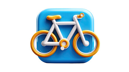 Bike Ride Icon: A vibrant icon of a bicycle, ready to symbolize adventure and movement.