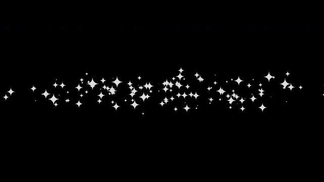 キラキラ星 小 回転 テロップ イメージ02 白（透過背景）