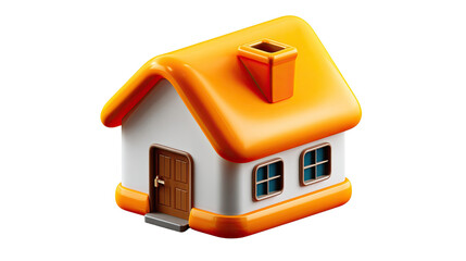 Cozy Home: This charming image of a cozy home evokes feelings of warmth and belonging. This inviting illustration is perfect for projects centered around real estate, home ownership.