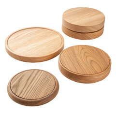 set of wood round ,png