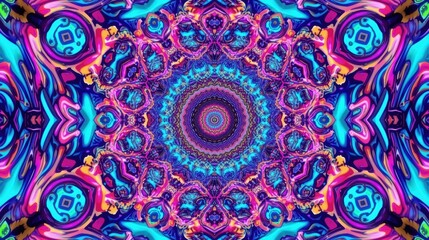 Fototapeta premium A mesmerizing kaleidoscope of vibrant colors and intricate patterns