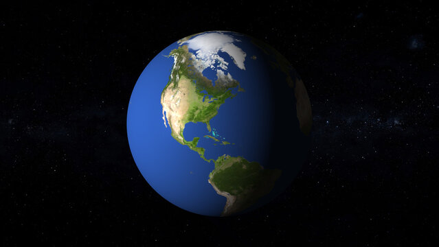 Earth Planet Stars Animated Background Loop