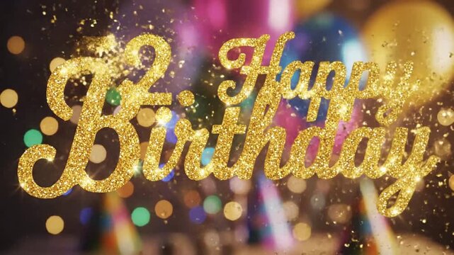 Celebration at a birthday party with bright lights and colorful decorations
