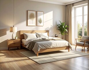 Fototapeta premium modern bedroom interior modern living room with sofa 