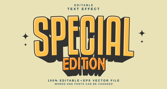 Editable text style effect - special text style theme.
