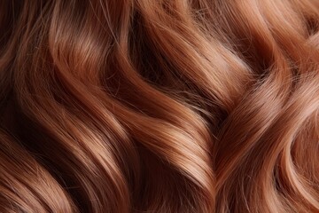 Naklejka premium a closeup of wavy, red hair texture