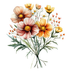 Elegant Floral Bouquet with Soft Colored Blooms