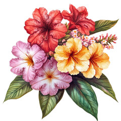 Vibrant Floral Bouquet with Colorful Blooms and Lush Greenery