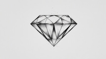 Geometric diamond line art illustration