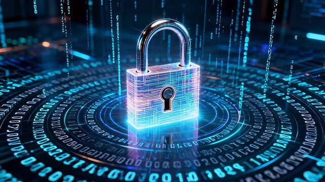 Digital padlock with binary code