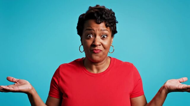 Woman shares personal stories while speaking against stereotypes in a bright studio space