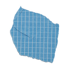 PNG Blue checkered torn fabric piece
